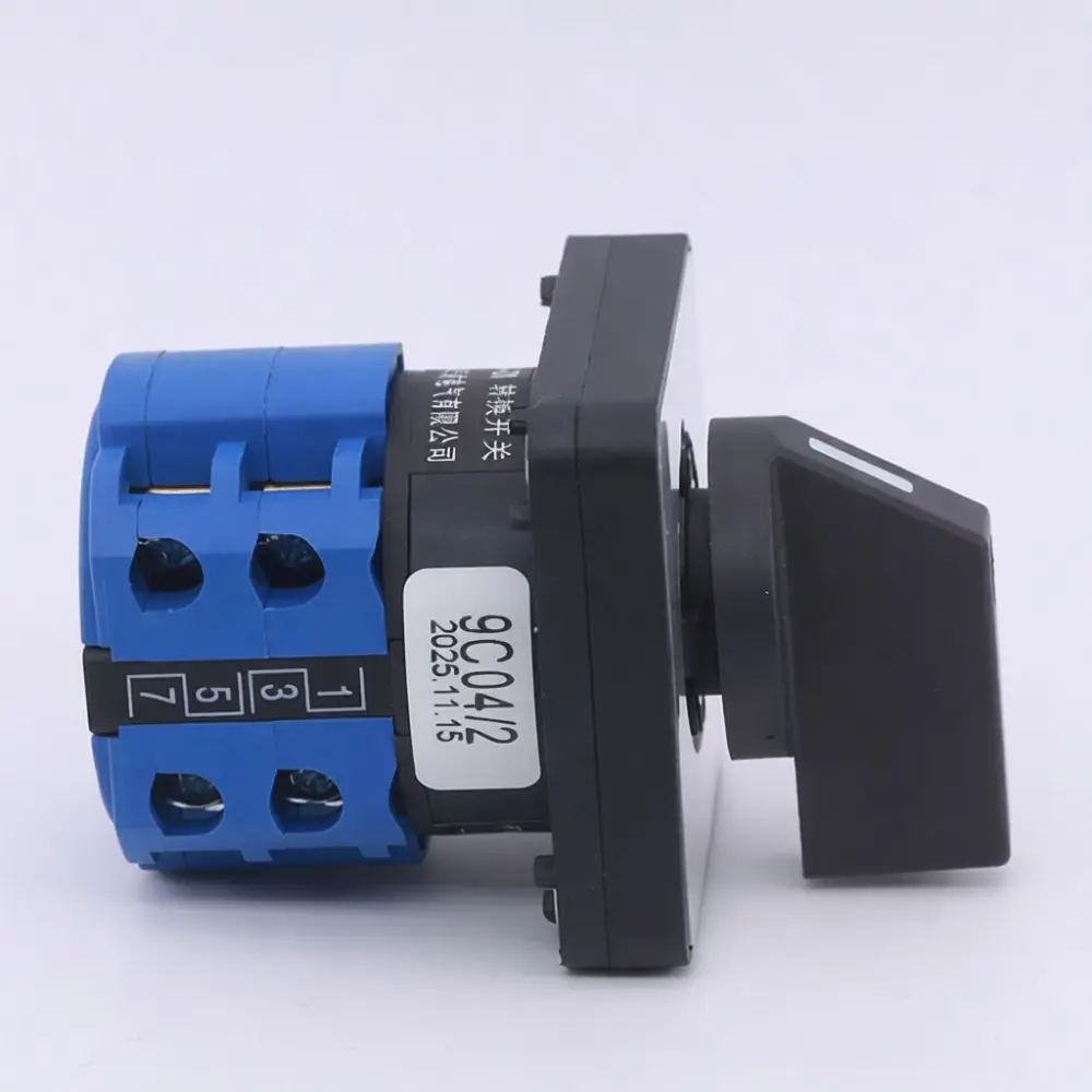 Industrial Rotary Switch 380V 20A 4P Selector Changeover Device For Zhuocheng Motor Pump Control System Silver Contact Unit