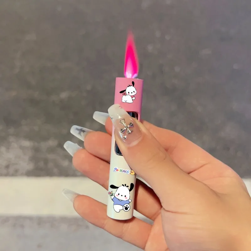 Lotso new anime lighter cute kawaii pink flame windproof inflatable gift for boyfriend KTV bar cigarette lighter birthday gift