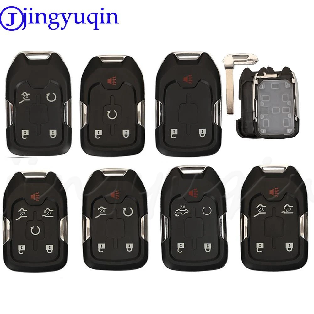 

jingyuqin 10pcs 3/4/5/6Buttons Remote Key Case Shell For Chevrolet Tahoe Silverado Suburban Tahoe GMC Sierra Acadia Terrain