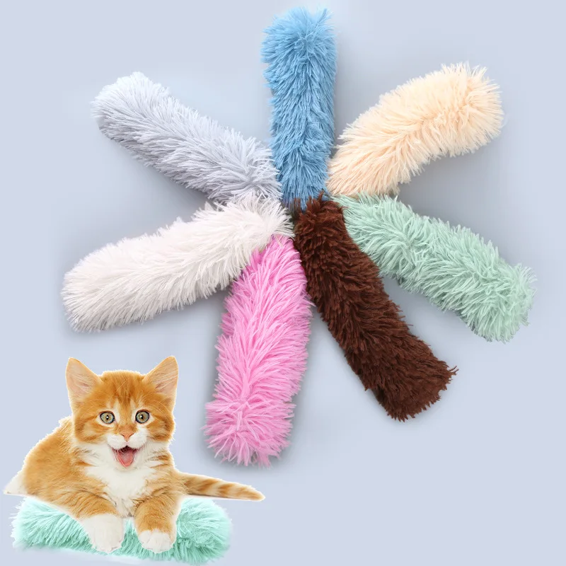 Color Plush Cat Toy Pv Velvet Pillow Catnip Pet Toy Companion Pet Supplies Durable Kitten Toy Sounding Paper Dog Toys