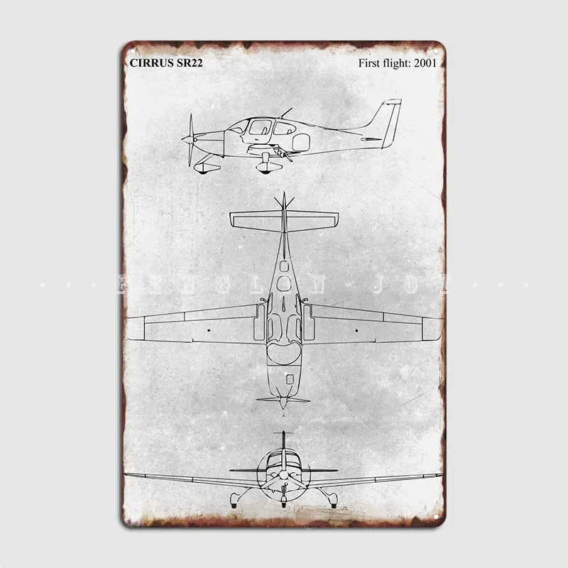 Cirrus Sr22 Metal Plaque Poster Bar Cave Plaques Pub Printing Tin Sign Poster