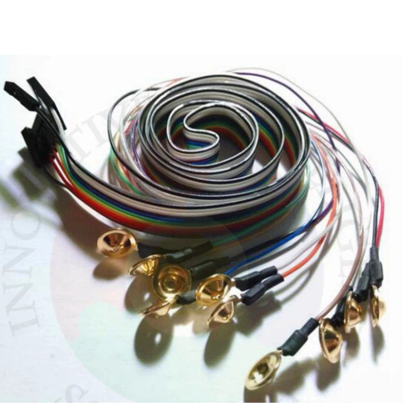 Gold plated disc advanced EEG brain electrode wire for OpenBCI/ThinkGear and other EEG modules