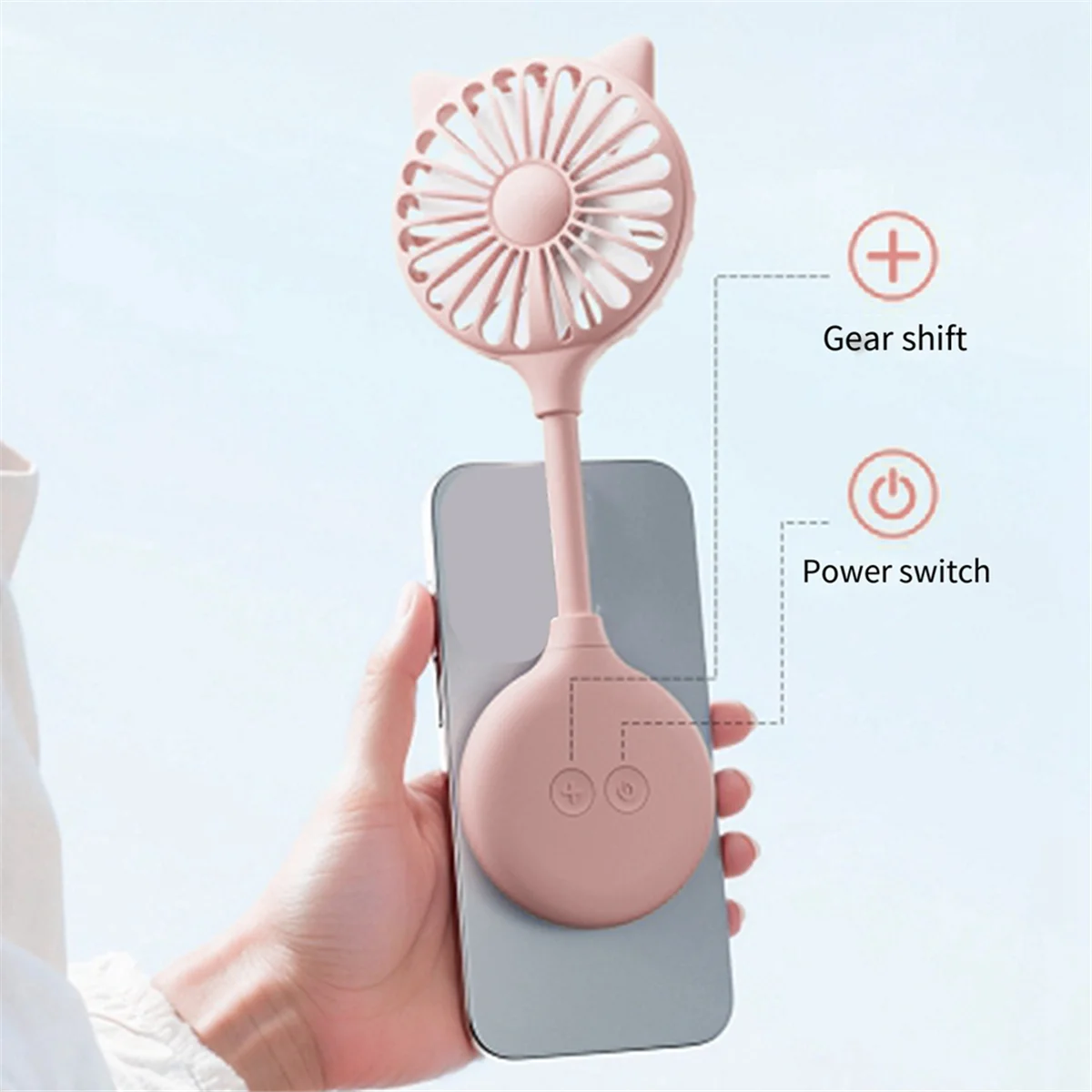 Small Desk Fans Portable Mini Fan USB Desktop Small Fan with Suction Cup Home Outdoor Mini Fan Gift