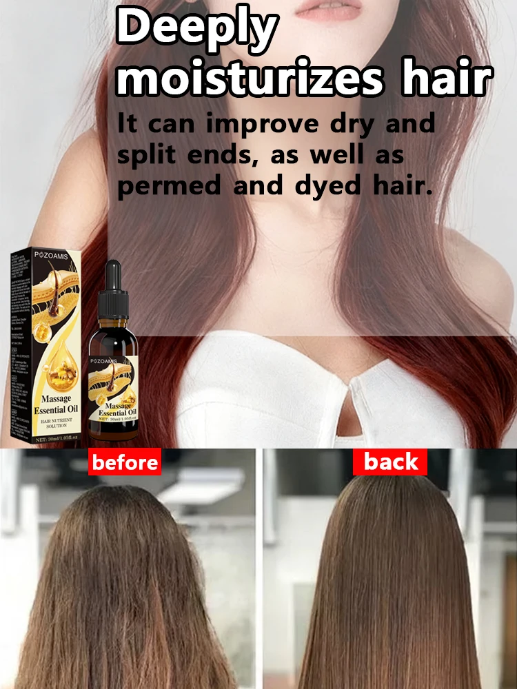 

Keratin Repair Hair Serum, for damaged hair care, anti-frizz and strengthening hair strands, suitable for dry and curly hair
