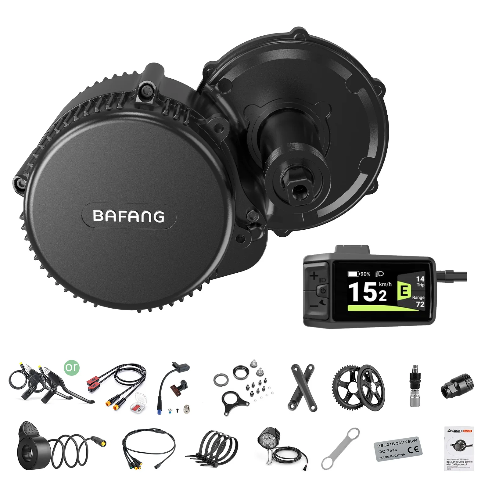 BAFANG BBSHD BBS03 BBS02B BBS02 BBS01B Kit de moteur d'entraînement central pour vélo électrique 1000W 750W 500W 350W 250W 52V 48V 36V 8Fun moteur de vélo électrique