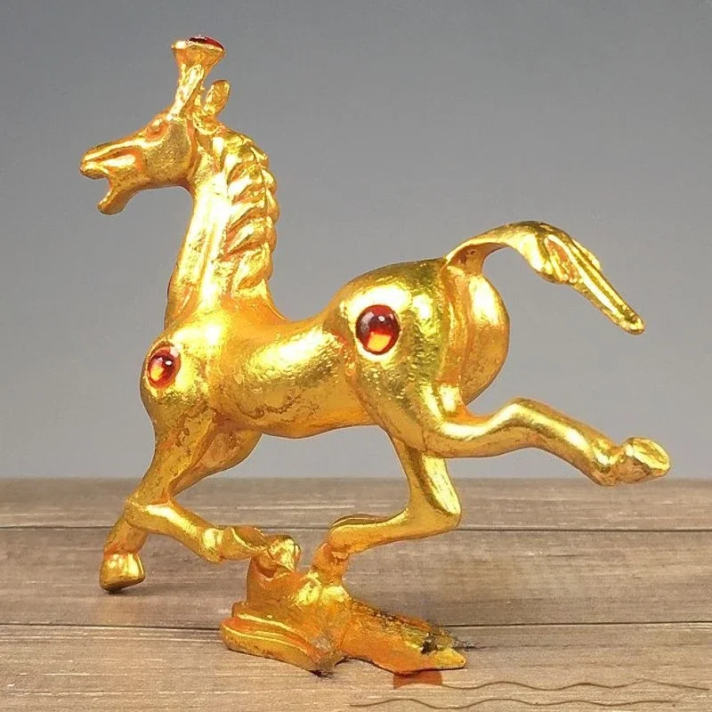 Antique Chinese Horse Statue Feng Shui Luck Figurine Success Wealth Home Desk Ornament  Living Room Decoration