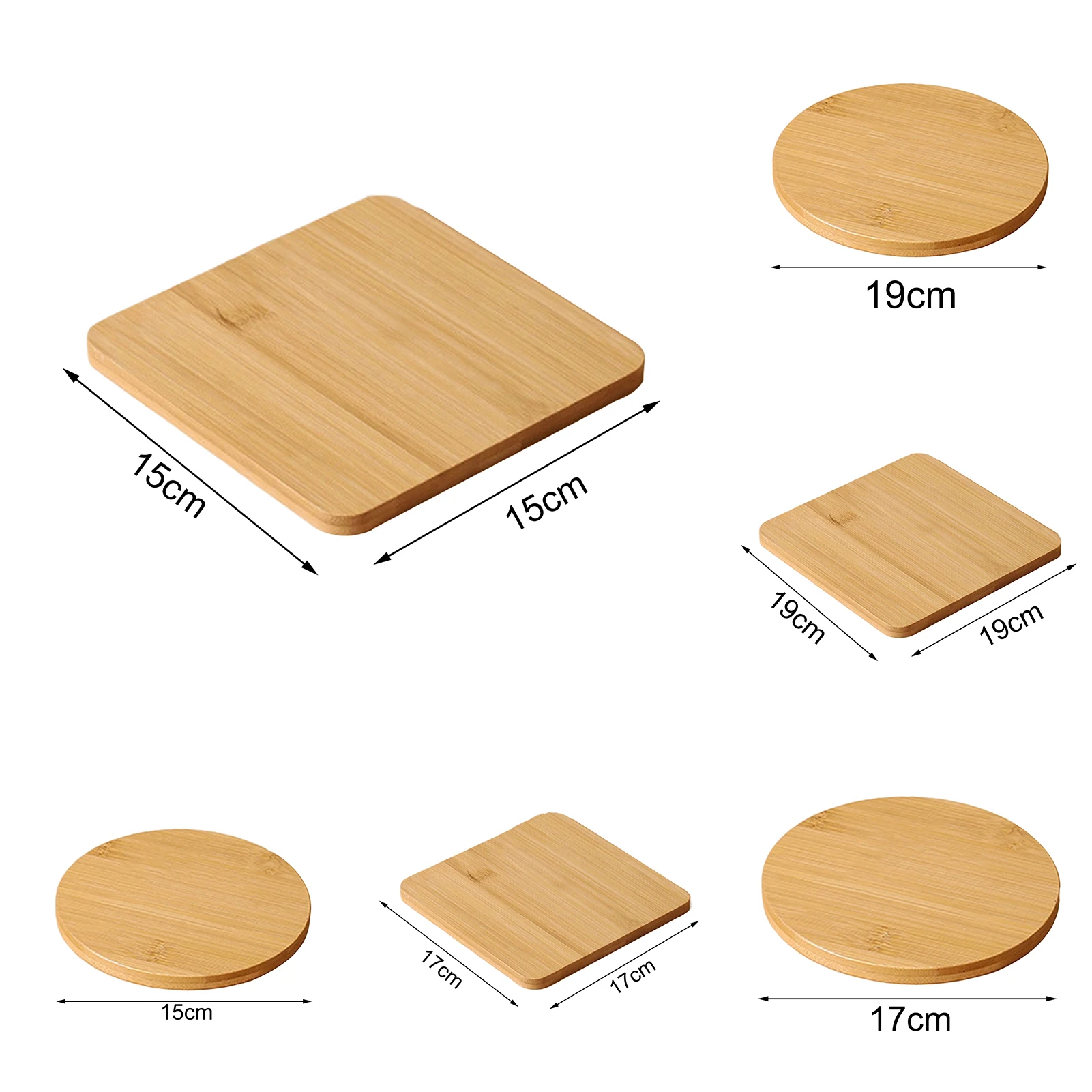 Wooden Cup Coaster Solid Color Wood Cup Coaster Bamboo Multipurpose  Unique Hot Insulation Coffee Shop Cup Mat