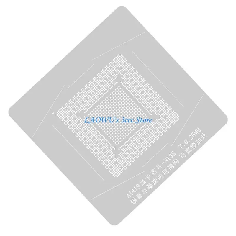 Y8AD BGA Reballing Stensil per GPU A1419 A13E SRLG4 SCHEDA SALDA SALDA