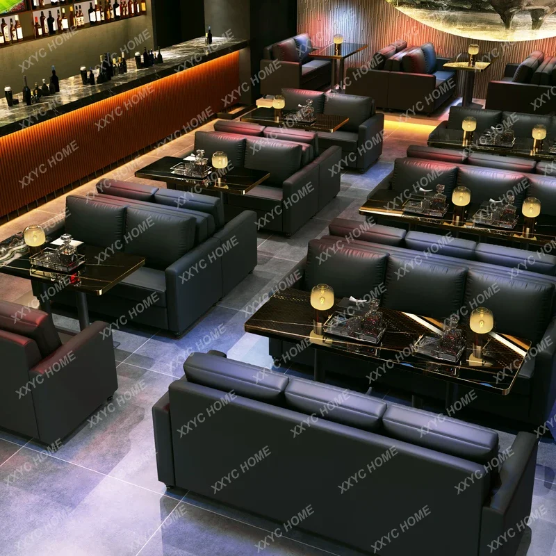 Bar booth sofa barbecue milk tea shop camping Fengqing  music dining bar bistro cafe table and chair combination image 5