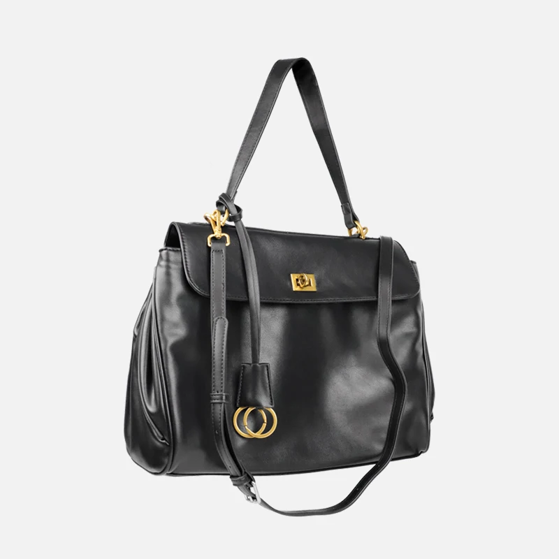 2024 neue Damen-Tasche aus echtem Leder, goldene Schnalle, Unterarmtasche für Damen, Schulter-Crossbody-Tasche