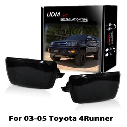 2pcs Car Front Bumper Amber yellow Turn Signals Lights Assembly For 2003-2005 Toyota 4Runner Coupe White LED Parking/DRL