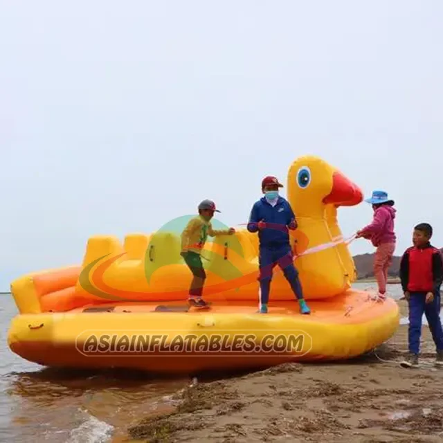 

Summer Fun Water Sport Games Inflatable Water Floating Towable Tube Disco Boat Banana Duck For Jet Ski