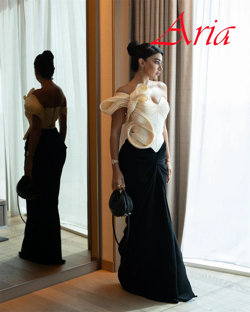 

Customized Classic Jersey Evening Dress Simple Boat Neck Prom Dresses High Quality Mermaid Contrast Color Special Occasion Gowns