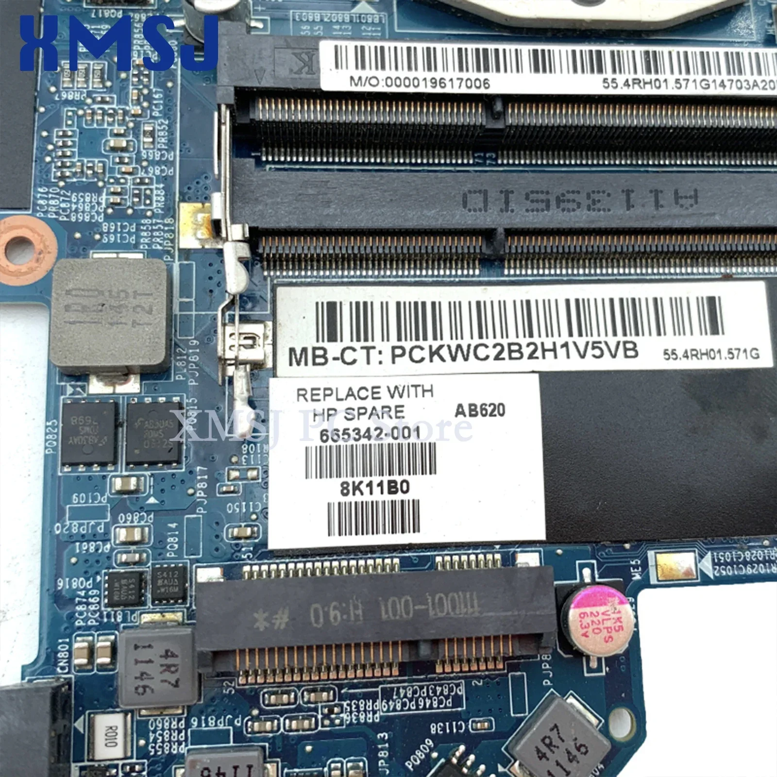 XMSJ para placa-mãe de laptop HP Pavilion DV6T DV6-6000 665342 -001 665342 -601 659148 -001 teste completo da placa principal HD6770 GPU DDR3