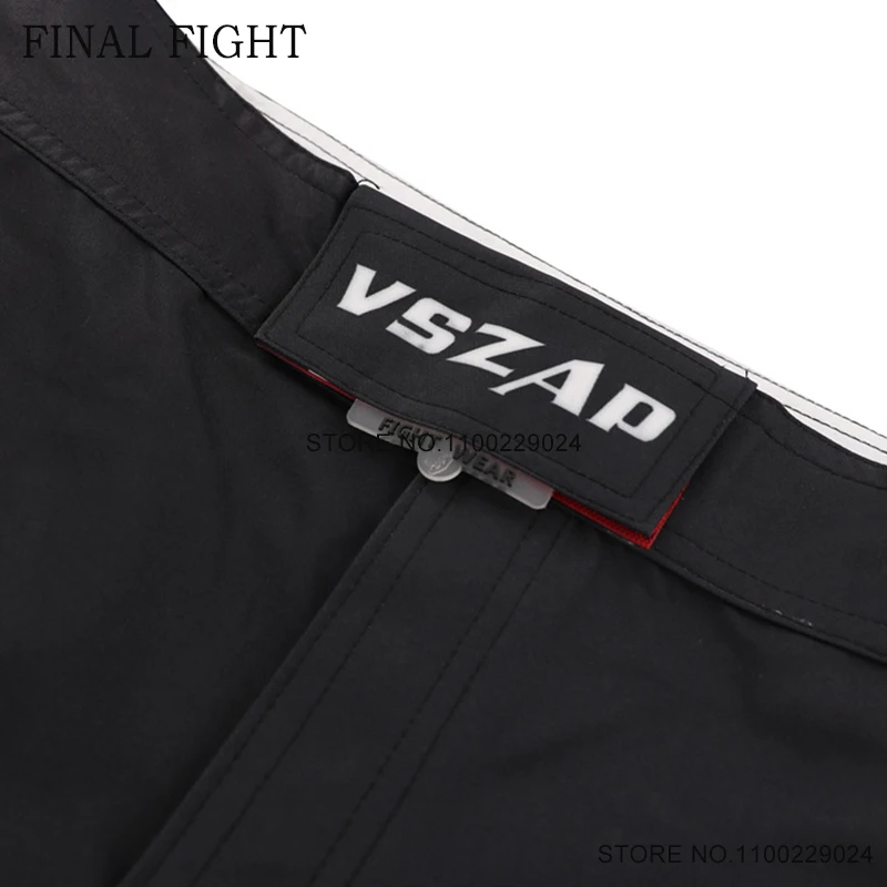 MMA Shorts Men Vszap 2024 New Muay Thai Boxing Training Trunks Black Quick Dry Gym Grappling Mixed Martial Arts BJJ Fight Wear