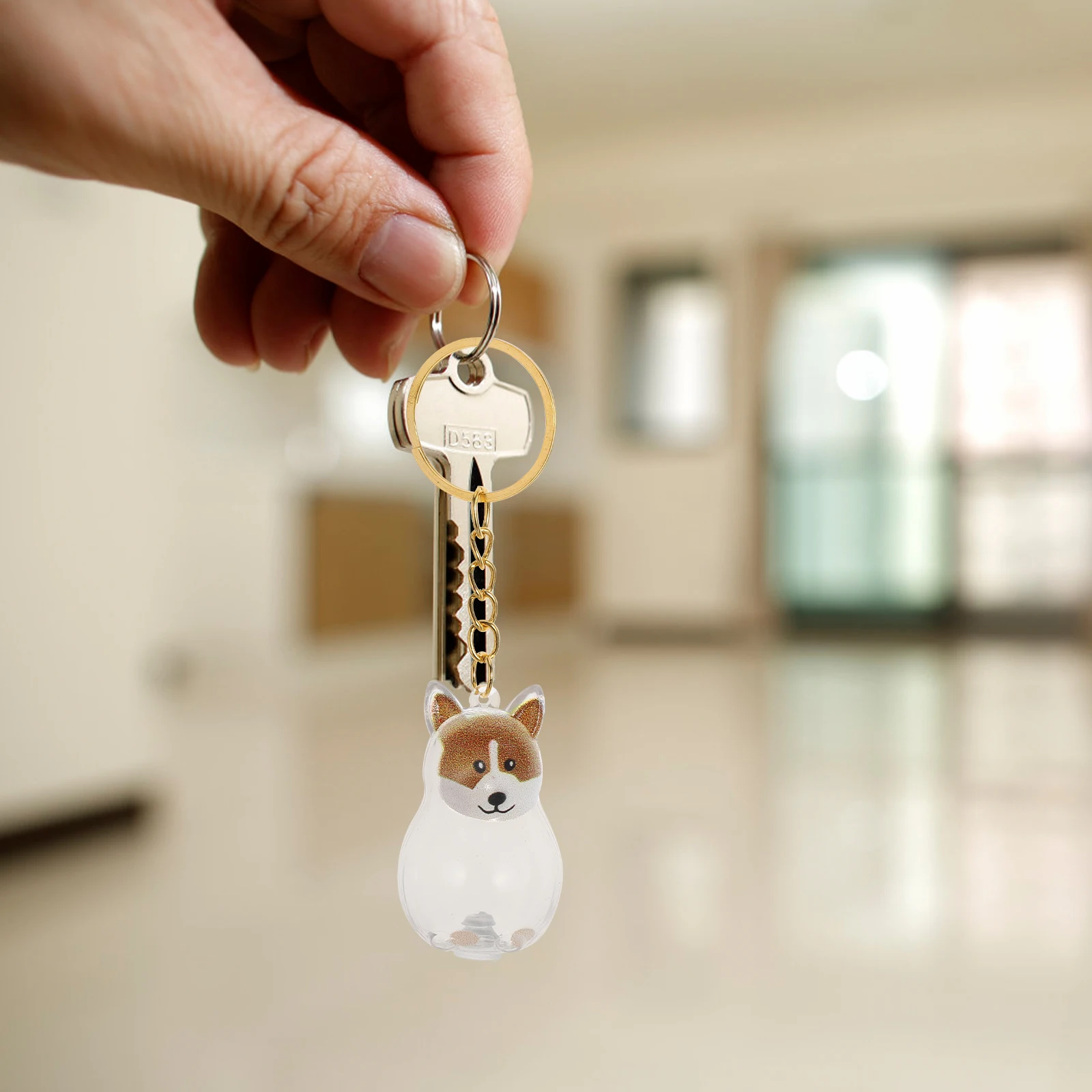 

Hair Storage Bag Hanging Decoration Pet Memorial Bottle Keepsake Cartoon Dog Keychain
