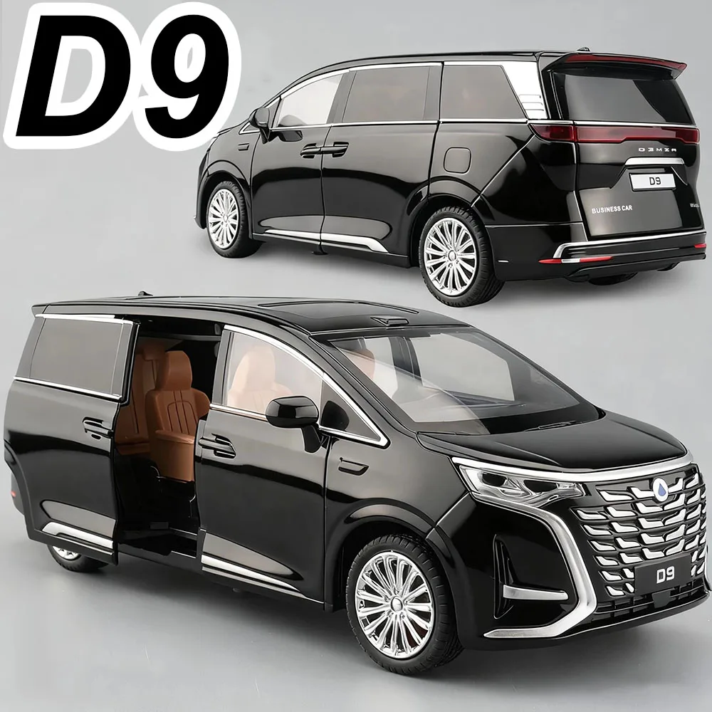 1:24 Denza D9 LM300H MPV Diecast Modell Spielzeug Legierung Auto Sound Licht Zurückziehen Türen Geöffnet Miniatur Fahrzeug Freund Premium Geschenk