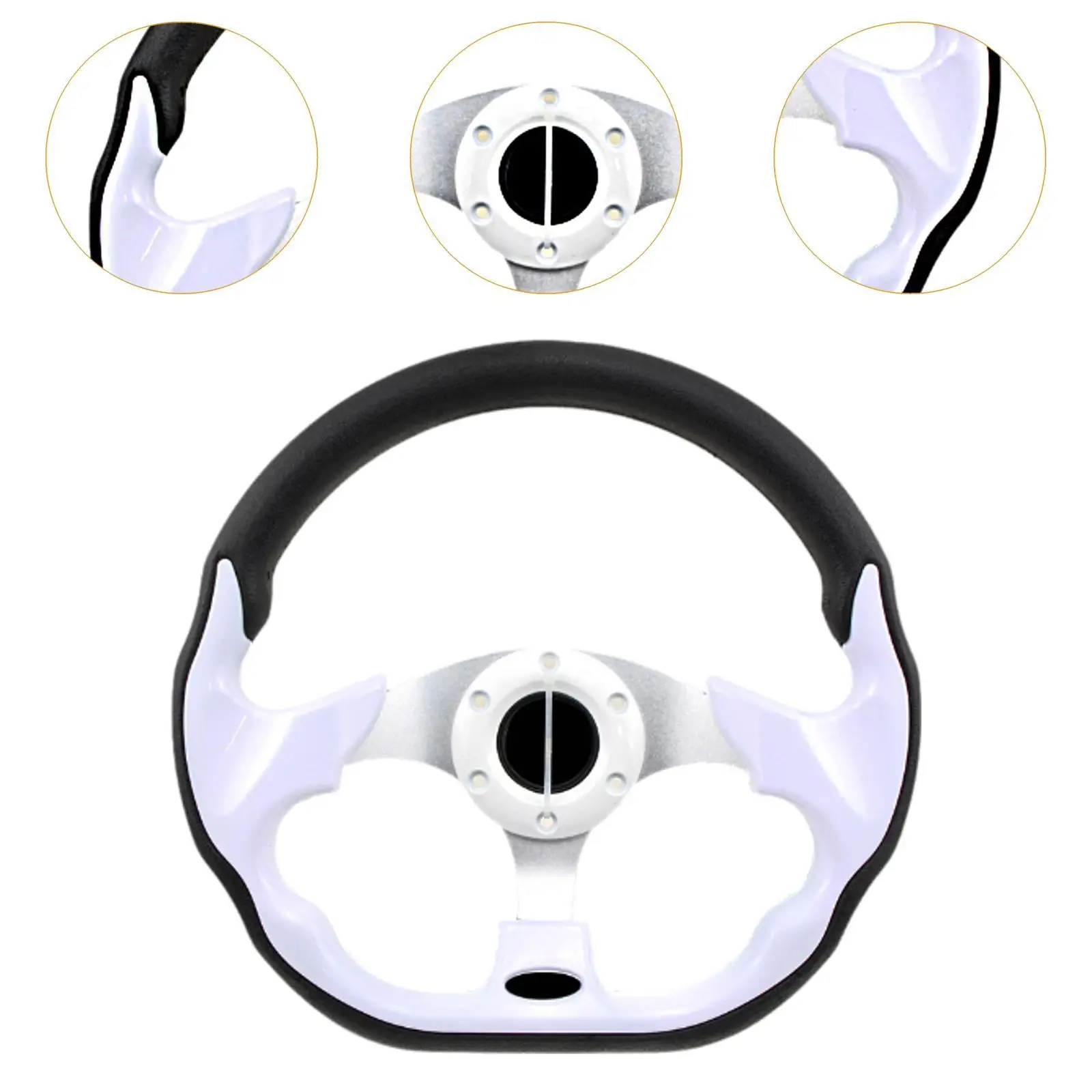 

Compact PV Car Steering Wheel Ergonomic Race Drifting Wheel for Vehicle Boat Yacht Versatility