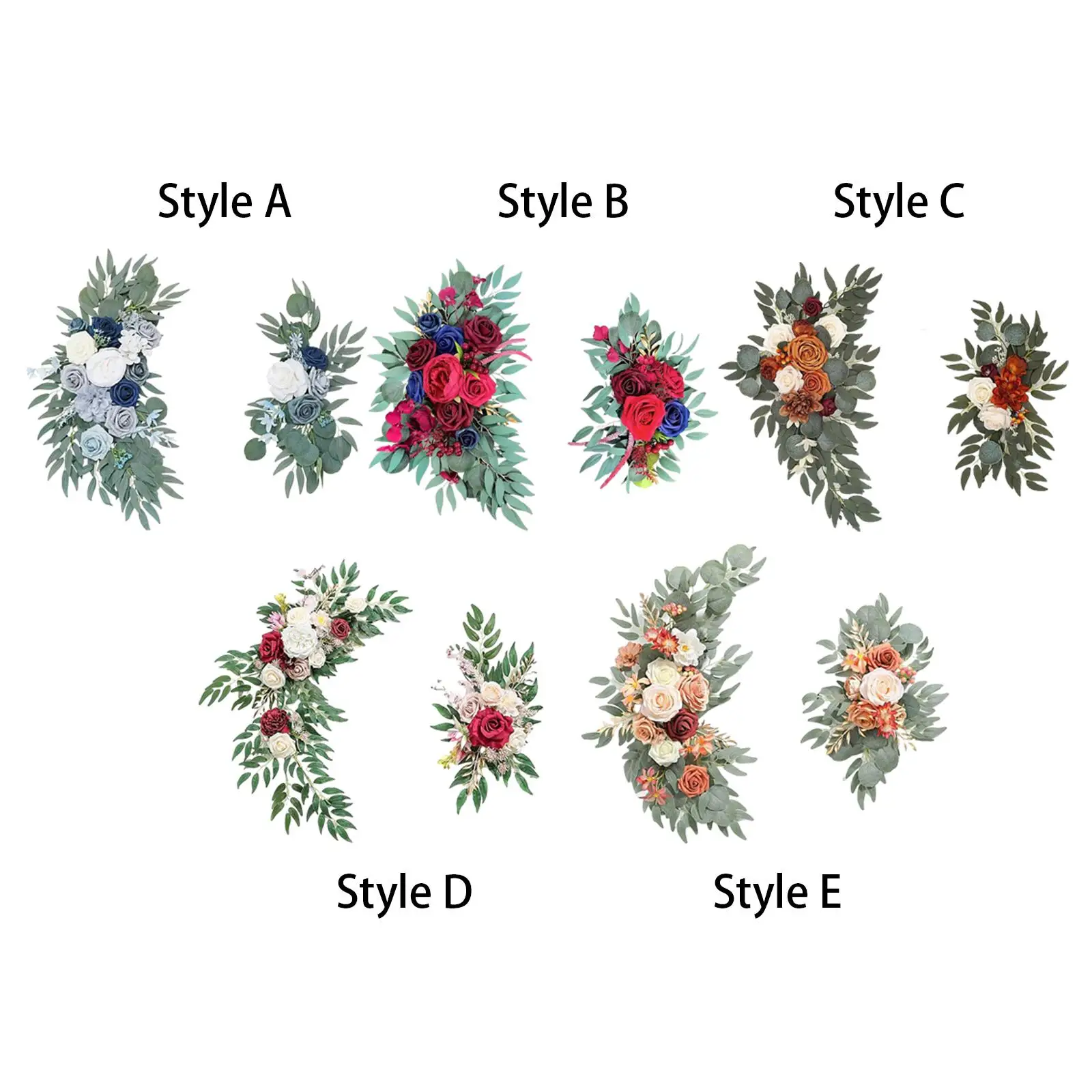 Wedding Arch Flowers Reception Backdrop Floral Rustic Handmade Flower Garland