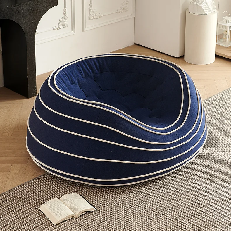 Minimalist Modern Single Lounge Sofa Comfortable Soft Cotton Bean Bag Chair For Living Room Or Bedroom Furniture