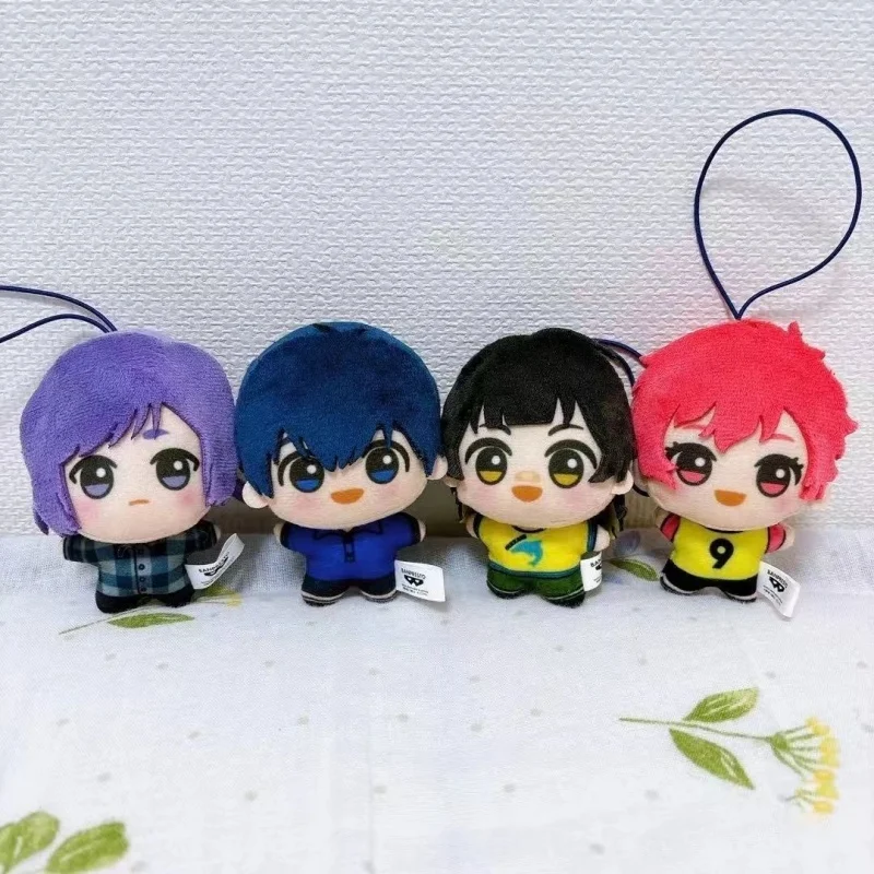 Autentyczny pluszowy brelok Bandai Blue Lock, anime, gadżety promocyjne, Isagi Yoichi, Nagi Seishiro, Mikage Reo, Rin Itoshi, Itoshi Sae
