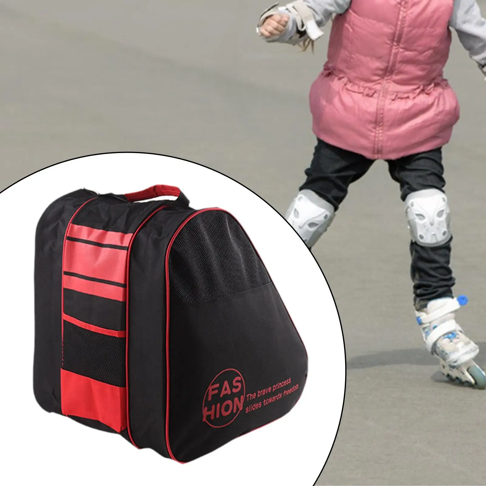 Hockey Skate Bag Large Storage Compartment Versatile Oxford Cloth Skate Carrier Backpack for Boys Girls and Professionals