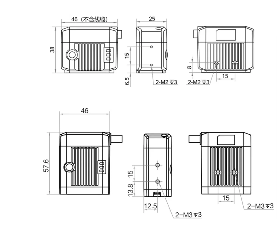 AI مستشعر رؤية صناعي ذكي ، جسم الإنسان بدون تلامس ، AI صغير ، مسح الباركود مليون بكسل