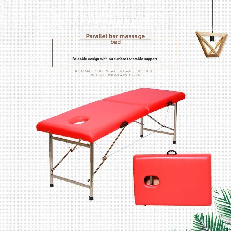 Foldable Beauty Massage Bed Stainless Steel Portable Spa Couch for Esthetics Acupuncture Dexperience Wholesale Ships US EU