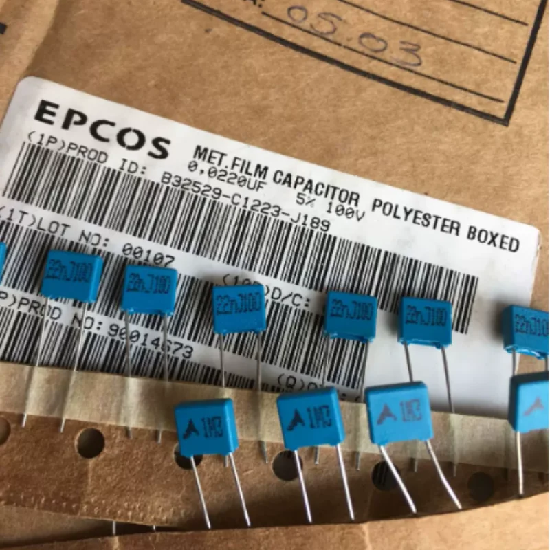 10PCS-100PCS  0.022UF 250V German EPCOS 250V0.022UF 223 22NF P5 film capacitor