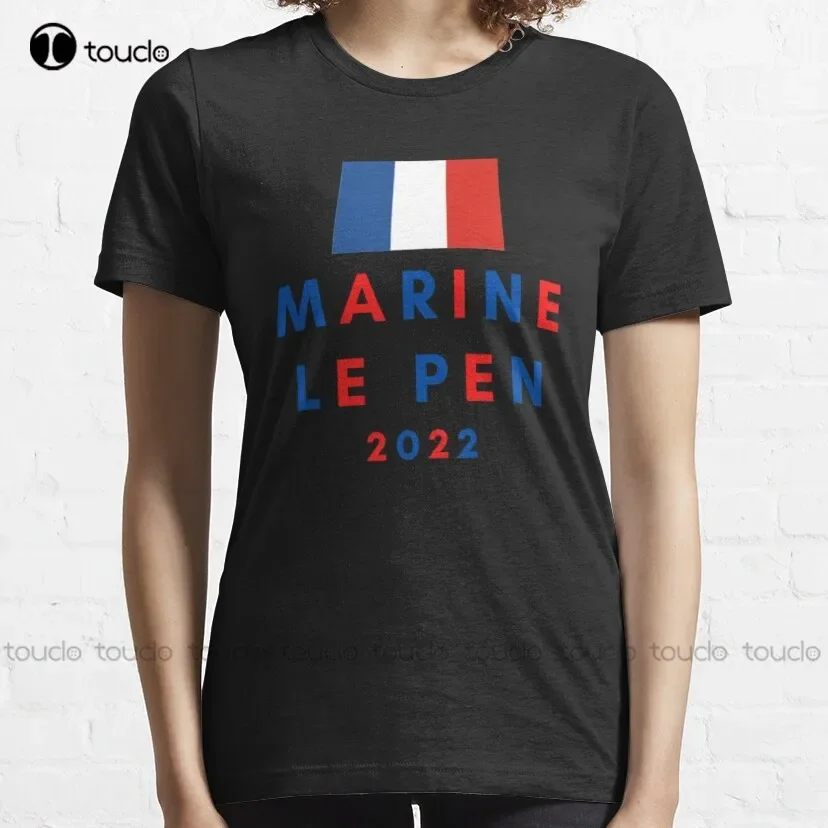 Marine Le Pen 2022 Classic T-Shirt Men Short Sleeve Shirts Custom Aldult Teen Unisex Digital Printing Tee Shirt Xs-5Xl New