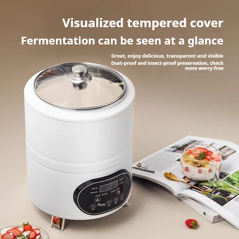 자동 다기능 발효기, 304 스테인레스 스틸, 220V 항온 타이머, 요구르트/낫토/막걸리 제조기, 가정용/상업용