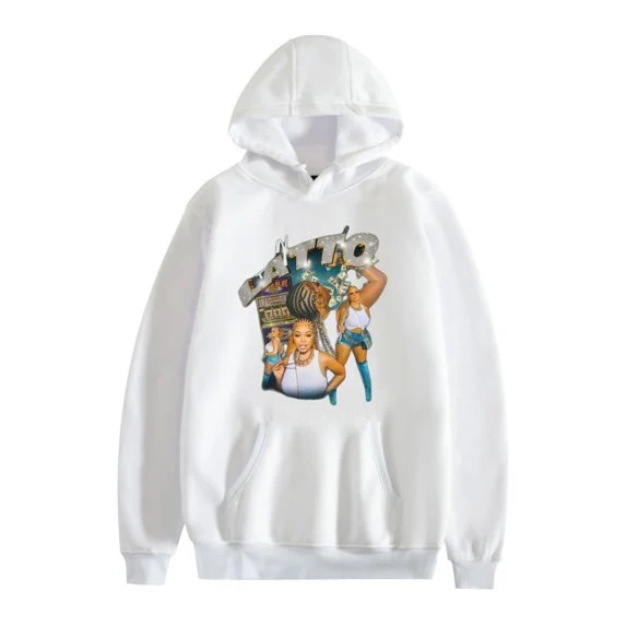 سويت شيرت Fosskos Latto Merch Latto Print Hoodie للجنسين كاجوال هيب هوب بأكمام طويلة