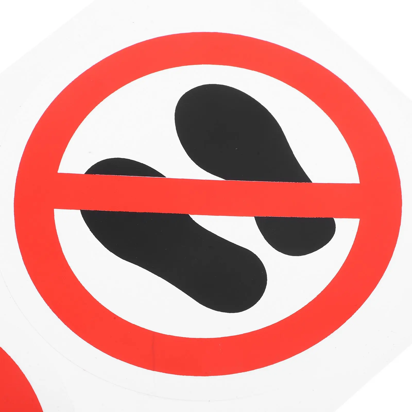  10 Pcs Warning Sign Stickers No Step Decals Stand Do Not Adhesive Label Cautionary Round