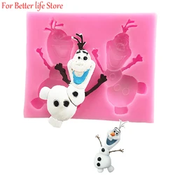 DIY Christmas Snowman Silicone Mold Frozen Fondant Cake Decoration Wedding Party Decoration Tools Kitchen Baking Cooking Tools