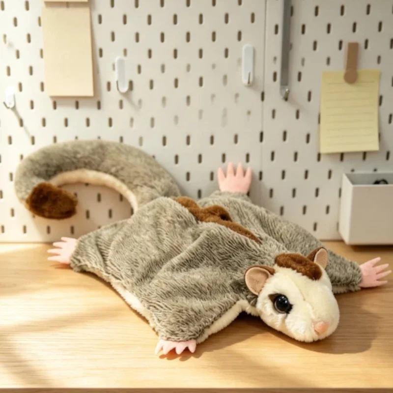 Cute Pet Sugar Glider Little Flying Squirrel Plush Toy Decoration Dolls Home Desktop Decor Interesting Gifts For Friends
