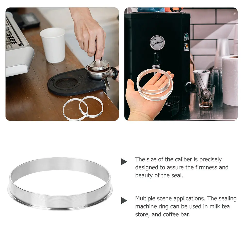 Aluminum Cup Sealing Machine Ring 90mm Silver Collar for Bubble Tea Coffee Bar Efficient Sealing Durability Easy Cleaning