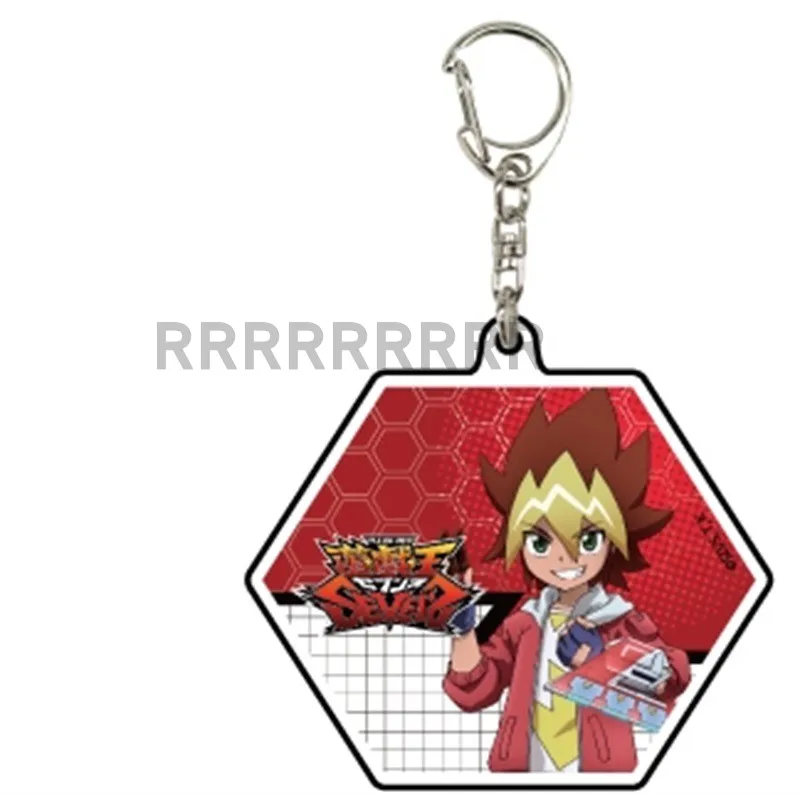 Anime YuGiOh Yu-Gi-Oh! ARGEN Keychain Puppe Yuga Oudou Luke Gakuto Romin Kamijou Tatsuhisa Acryl Schlüsselbund Tasche Anhänger für Geschenk