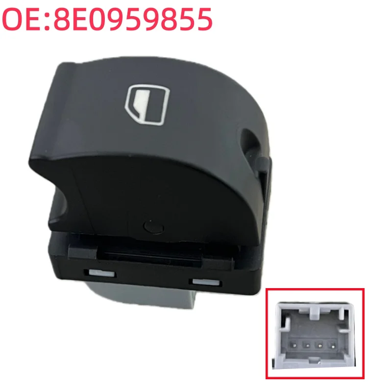 Interruptor de Control de ventanilla lateral del pasajero, botón único para Audi TT A4 R8 RS4 8E0959855
