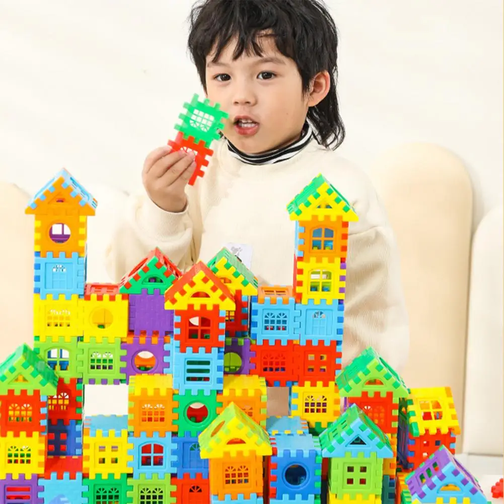 Waffle Construction Toy Waffle Blocks Set di giocattoli da costruzione per bambini blocchi di costruzione creativi giocattoli per l'apprendimento per bambini