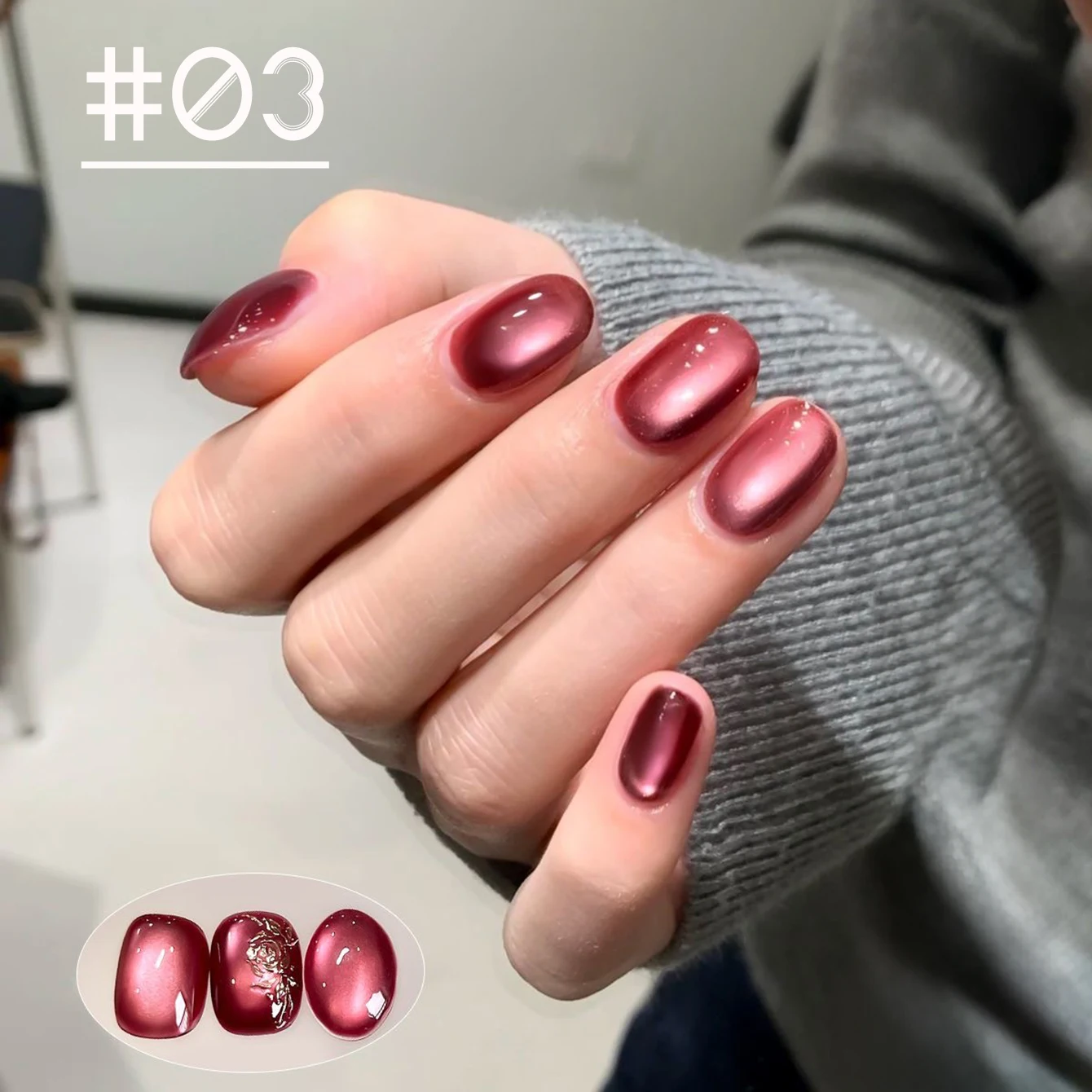 1pcs TC Dry Rose Series Cat Eye Gel Nail Polish New Popular Whitening Temperament Versatile Nail Art Nail Nail Salon Special