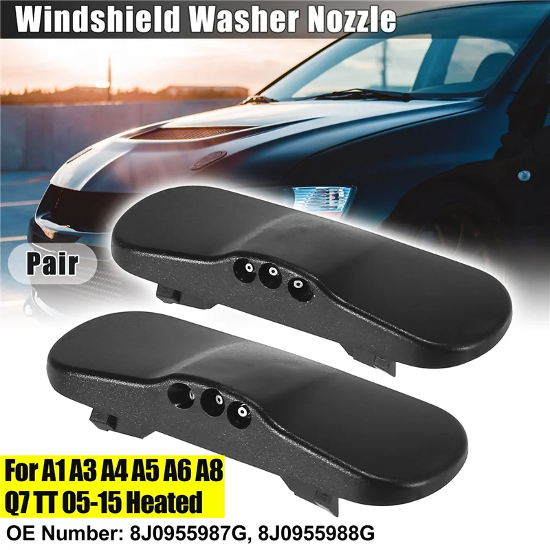 L&R Windshield Windscreen Washer Nozzle Spray Jet 8J0955987G / 8J0955988G for -Audi A1 A3 A4 A5 A6 A8 Q7 TT 05-15