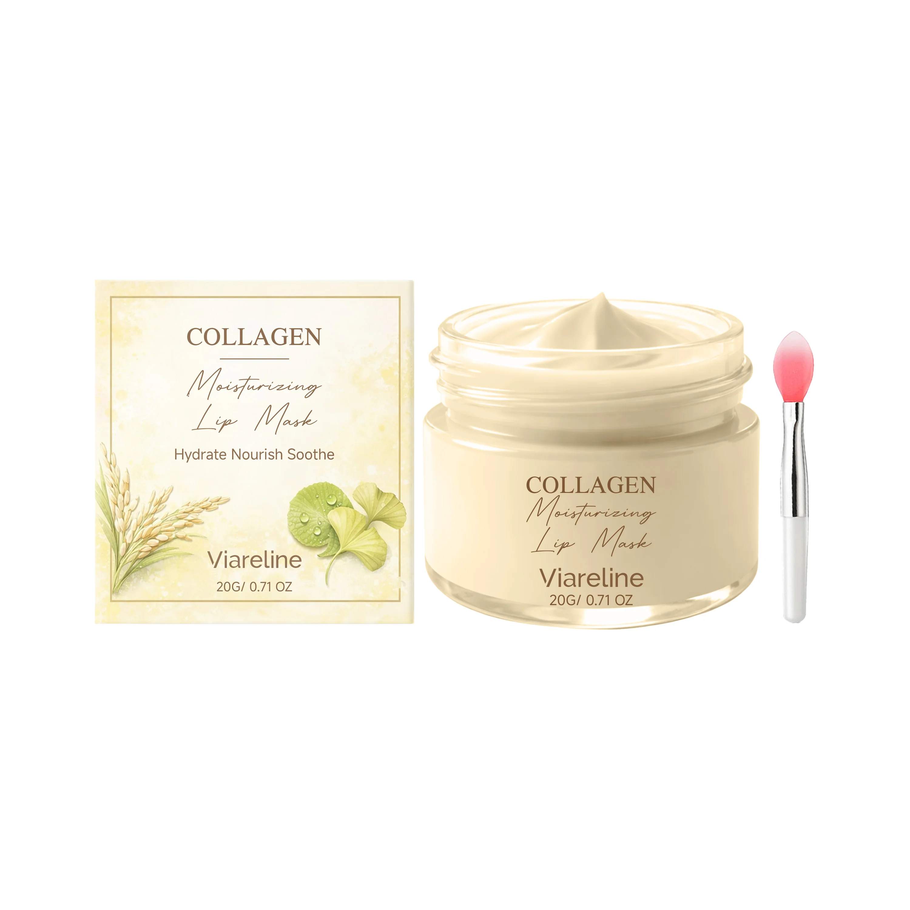 Collagen Moisturizing Lip Mask Reduce Fine Lines Remove Dead Skin Deep Hydration Exfoliating Soothing Brighten Plumping Lip Care