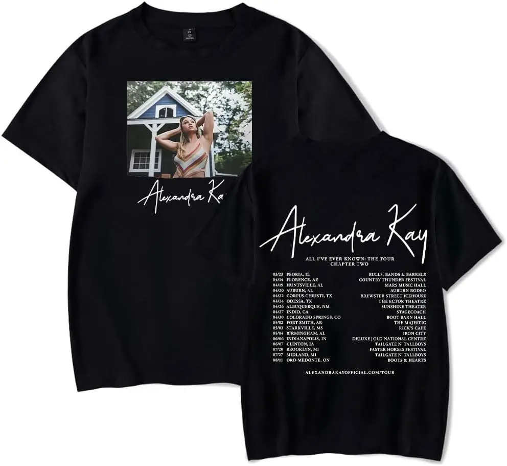 

Alexandra Kay Merch All I've Ever Known Tour Tshirt Crewneck Short Sleeve Tshirt Men/Women Tops