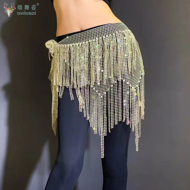 

Belly Dance Competition Costume Belt for Women Belly Dancing Senior Stones Mesh Hip Scarf Female Oriental Dance Clothing Outfit