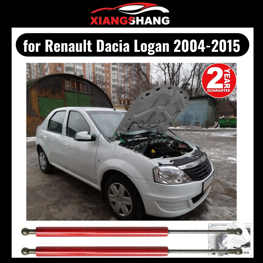 for Renault Dacia Logan 2004-2015 for Nissan Aprio NP200 Front Hood Bonnet Modify Gas Struts Shock Damper Lift Supports Absorber