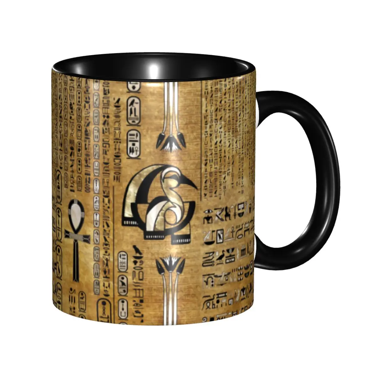 Hieroglyphs Thoth Coffee Mugs DIY Custom Djhuty Egytian God Ceramic Milk Tea Mug