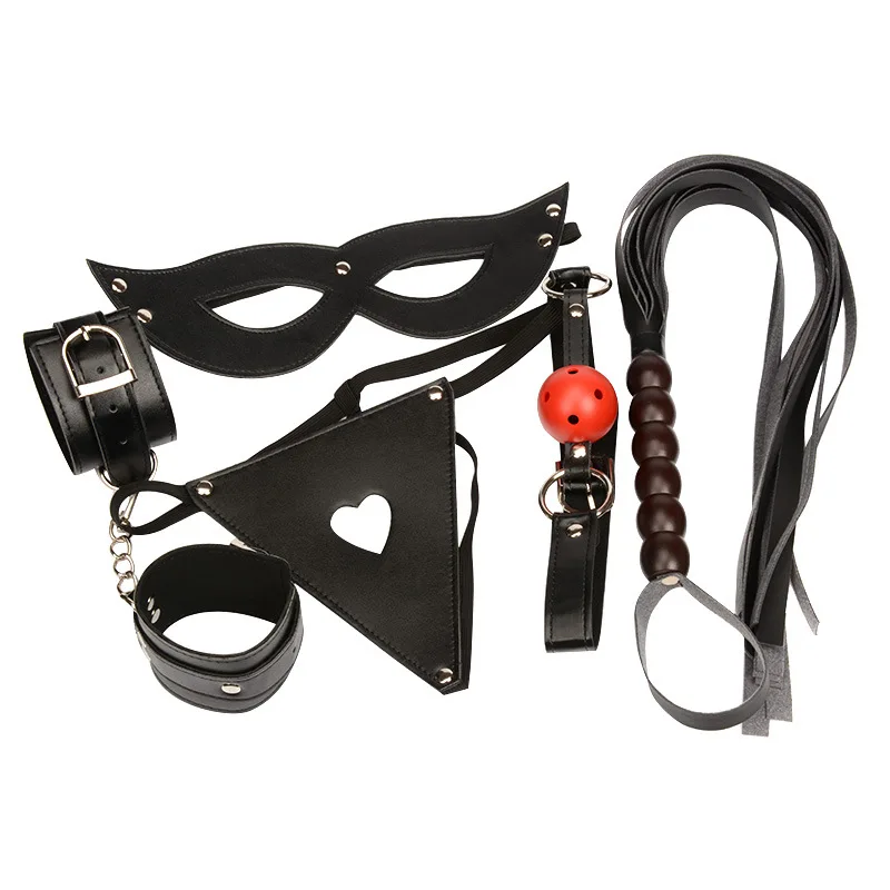 SM Seven Piece Set Female Slave Bondage Couple Game Sex Toys BDSM Kit Adult Sex Toys Handcuffs Whiplash Whiplash Sex Toys