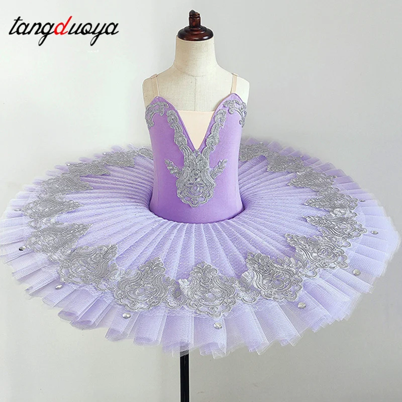 Classic Professional Ballet Adult Kids Cute and sweet Ruffle Pancake Ballerina Party Dance Costume Ballet Dress Girls Women