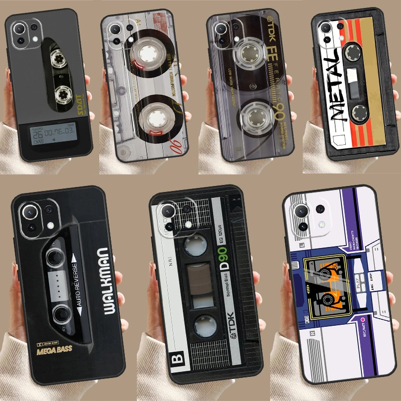 Retro Cassette Tape Case For Xiaomi 13T 12T 11T Pro 13 14 Ultra 12 Lite POCO X6 M6 F5 F6 Pro X5 X3 F3 M5s Cover