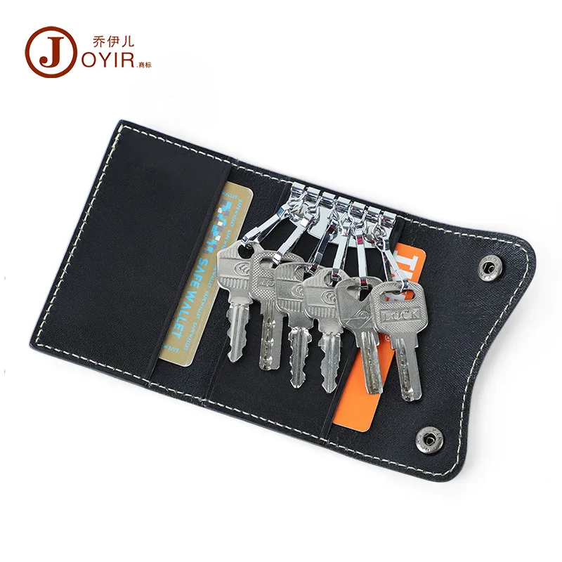 Waist Padlock Key Case Genuine Leather Home Key Case Vintage Skeleton-Skin Key Case Genuine Leather Card Holder Card Case Wholes